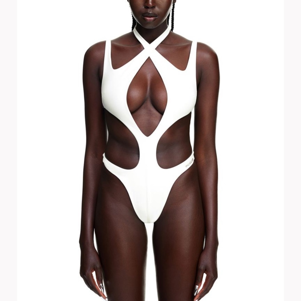 Mugler Halterneck Cut-out Swimsuit